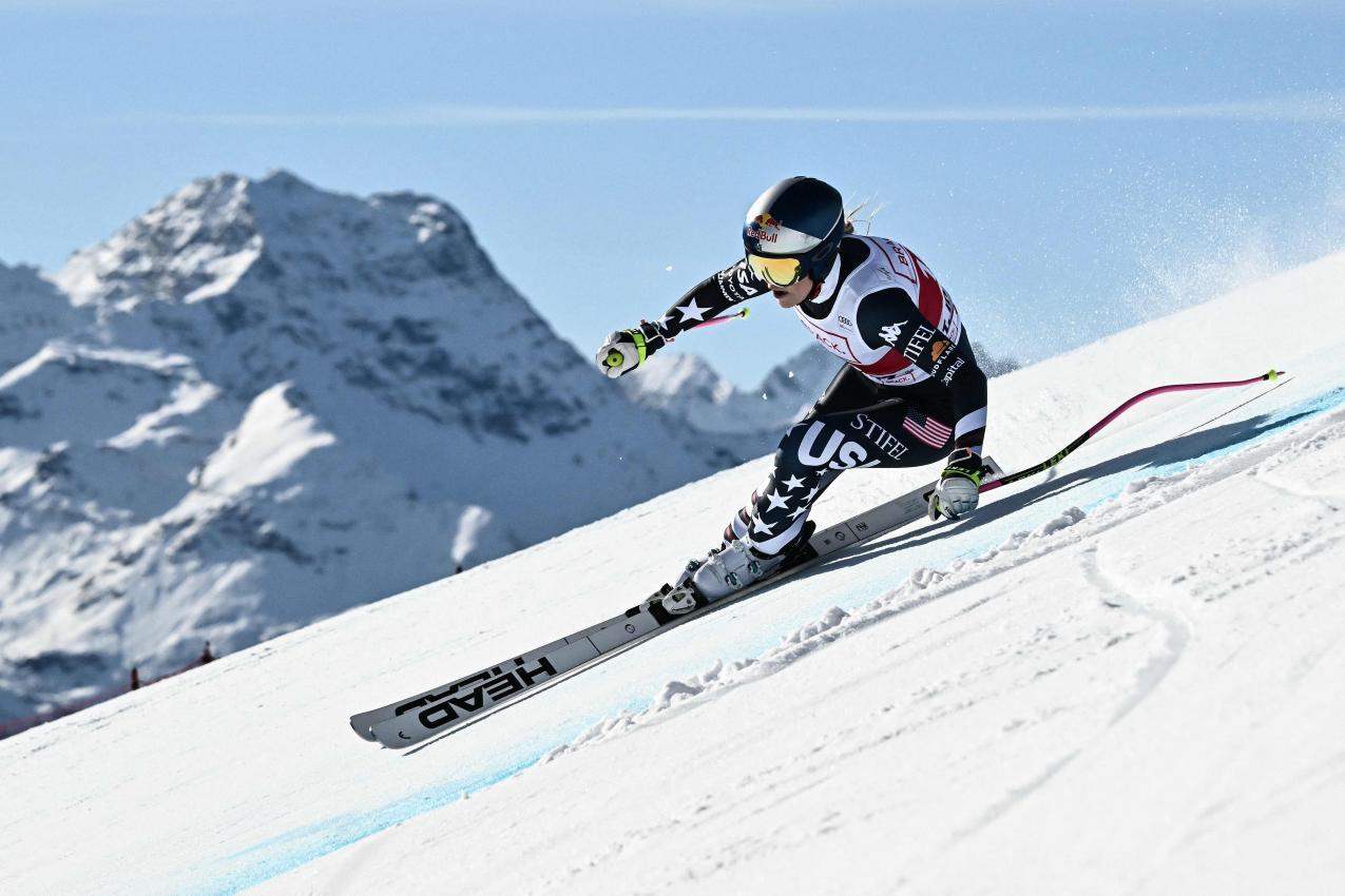Vonn zeigte eine fabelhafte Leistung. © APA/afp / FABRICE COFFRINI