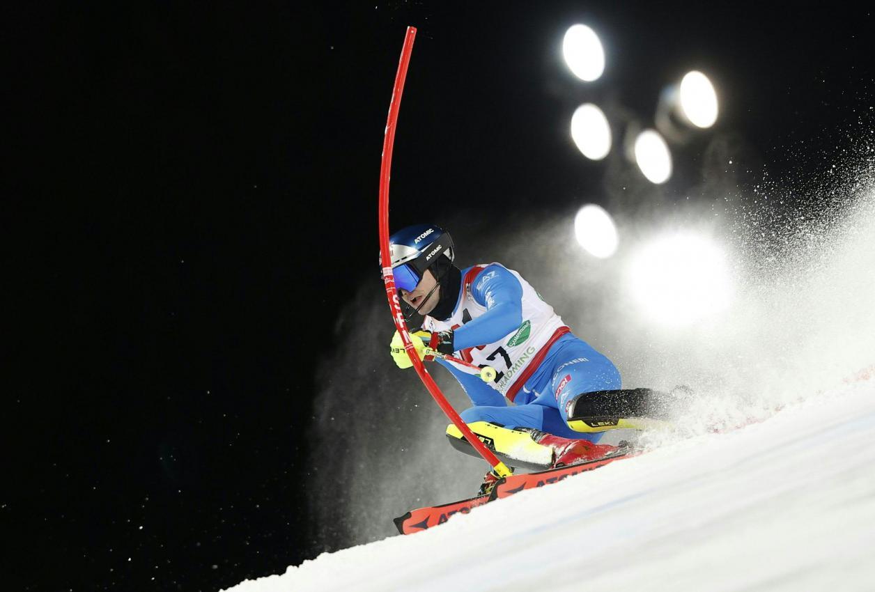 Alex Vinatzer hatte mit Startnummer 17 bereits keine großen Chancen mehr. © APA / ERWIN SCHERIAU