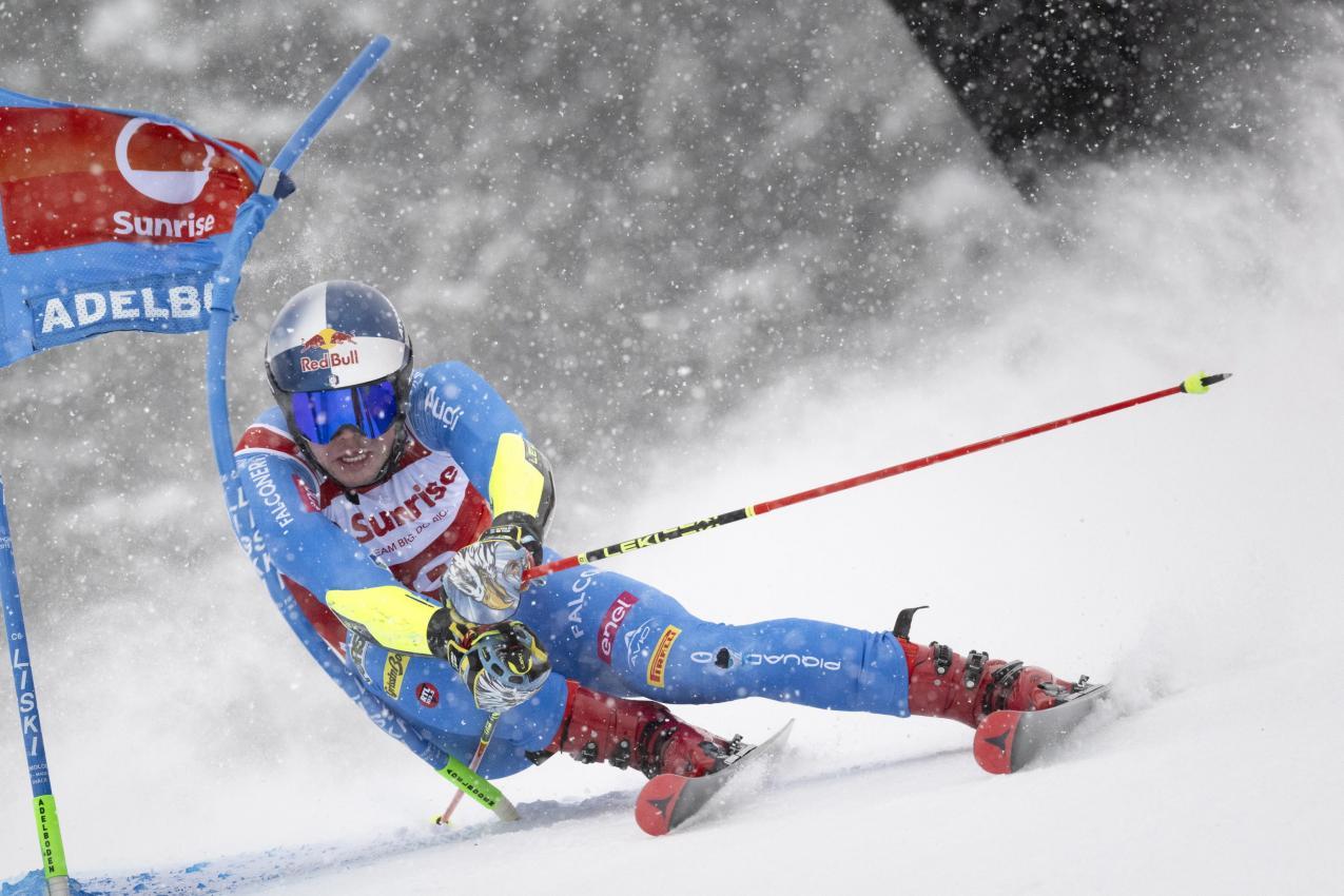 Alex Vinatzer a commis une grosse erreur au deuxième tour. © ANSA / ANTHONY ANEX