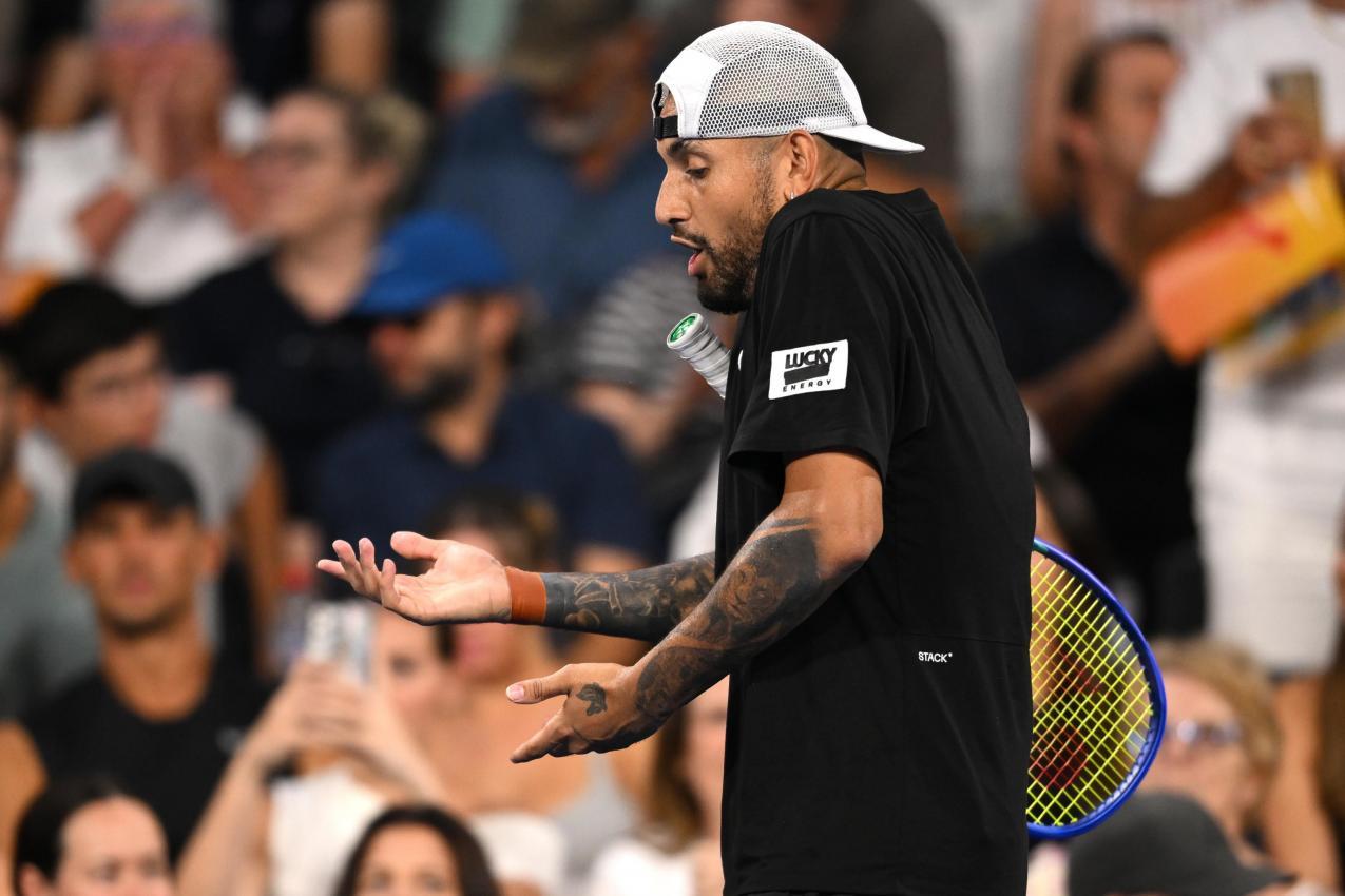 Auch Tennis-Rüpel Nick Kyrgios gibt sich beim One Point Slam die Ehre. © ANSA / ZAIN MOHAMMED