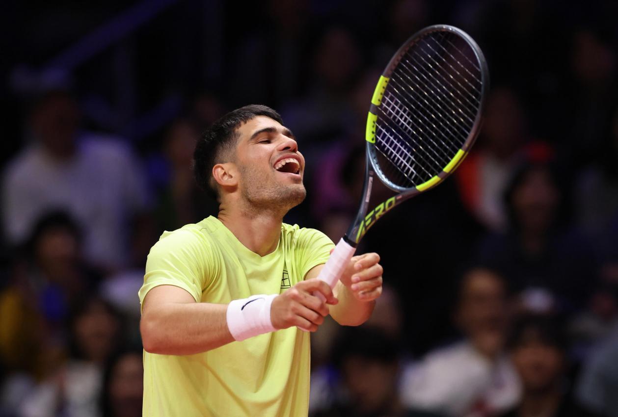 Carlos Alcaraz sicherte sich den Sieg. © ANSA / HAN MYUNG-GU