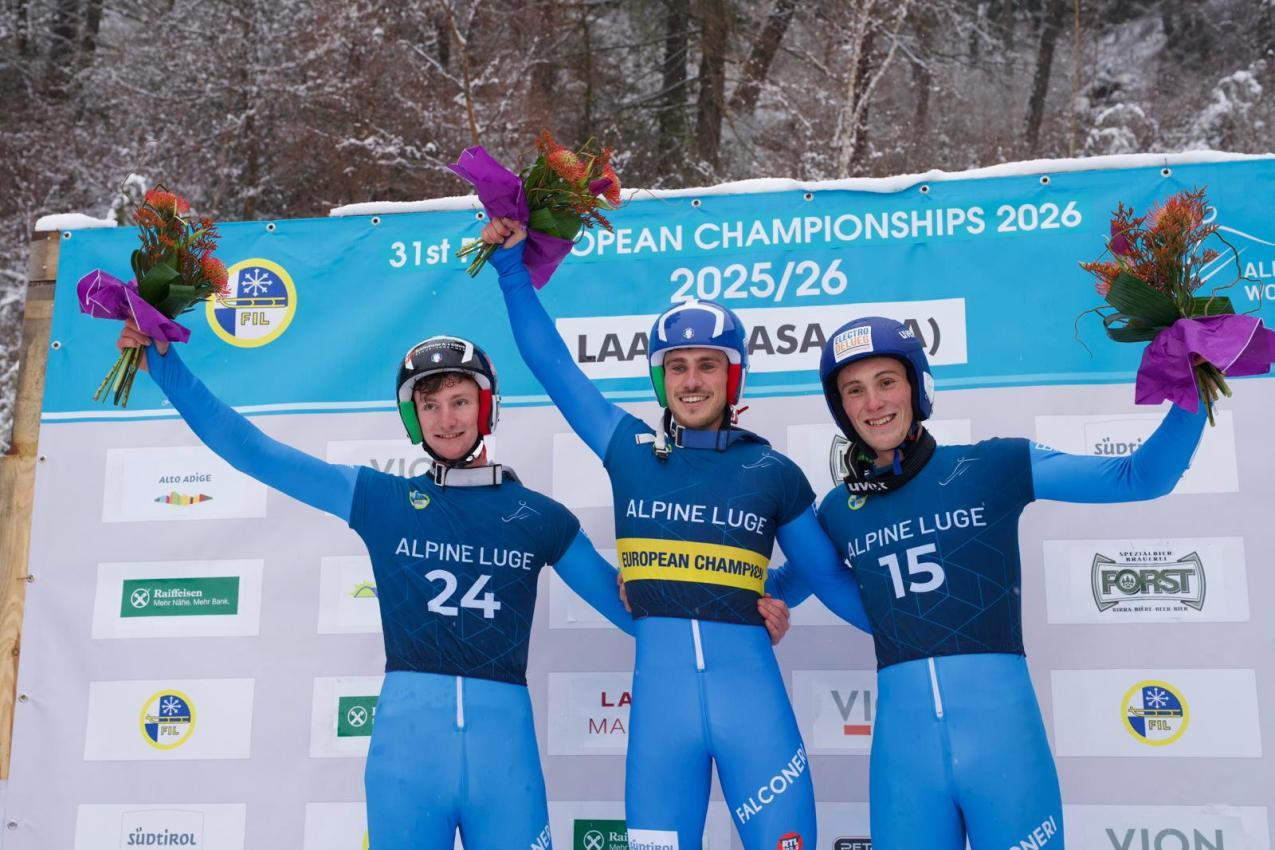 Das Südtiroler EM-Podest. © Ulrich Wilhelm