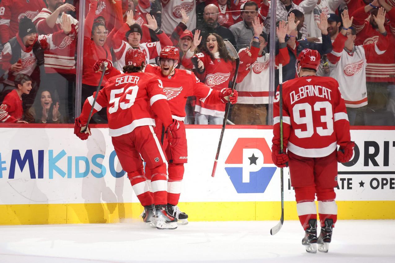 The Red Wings scored four goals against Carolina. © APA / GREGORY SHAMUS