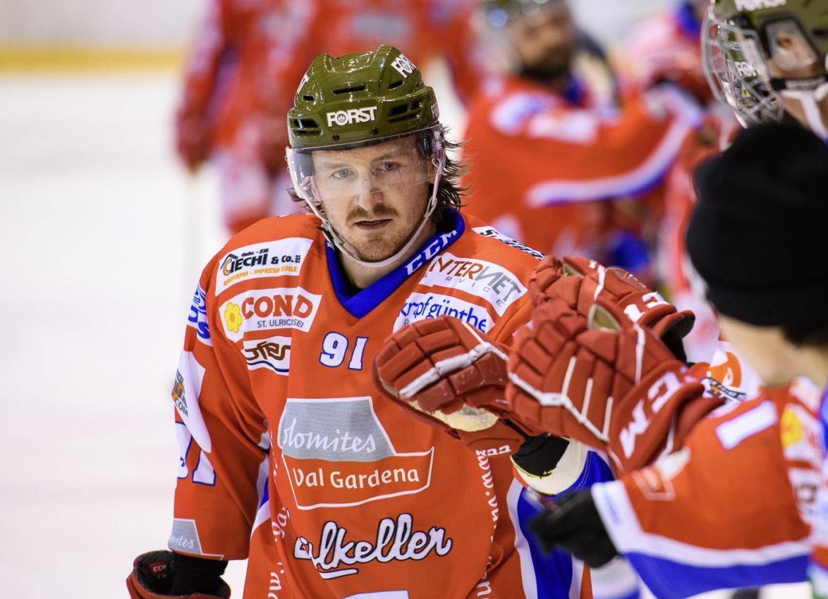 Ein Bild aus alten Zeiten: Matt Wilkins im Dress des HC Gröden. © Studio Kostner