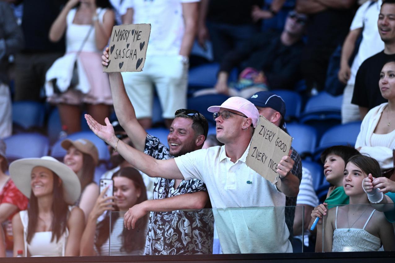 Ein Fan machte Zverev einen Heiratsantrag. © ANSA / JOEL CARRETT