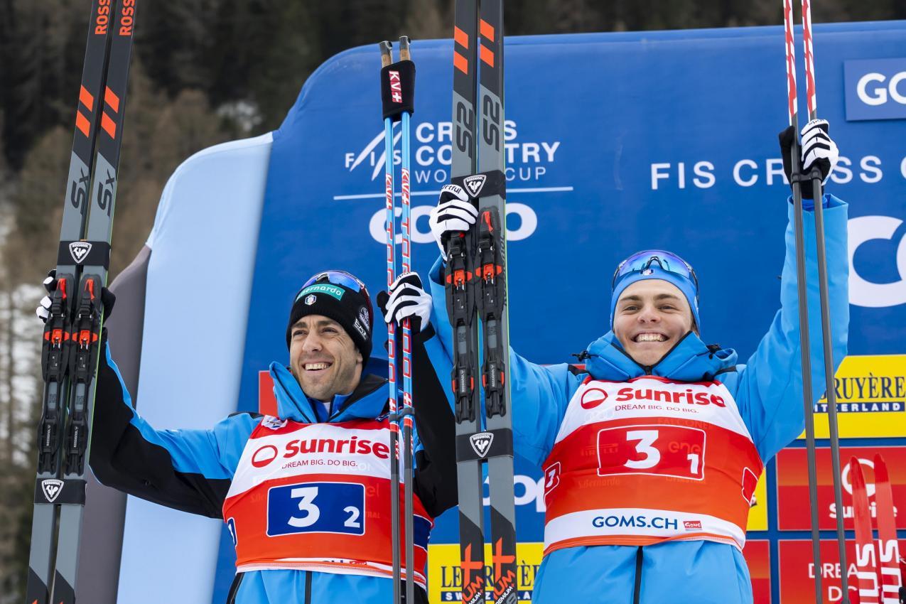 Federico Pellegrino und Elia Barp. © ANSA / SALVATORE DI NOLFI