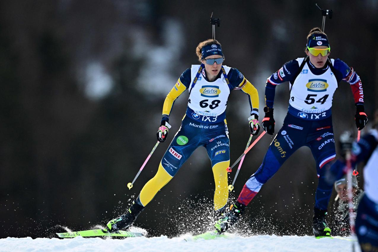 Hanna Öberg zog an den Konkurrentinnen vorbei. © APA/afp / TOBIAS SCHWARZ