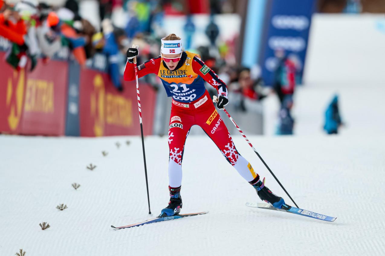 Karoline Simpson-Larsen bei der Tour de Ski. © ANSA / ANDREA SOLERO