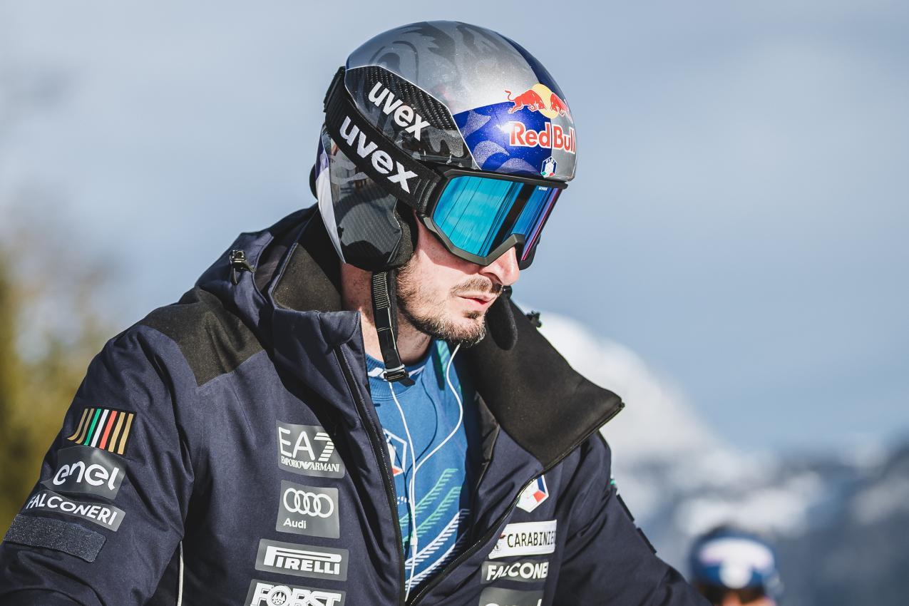 Kein Stress: Dominik Paris ließ es im unteren Streckenteil gemächlicher angehen, als es am Samstag der Fall sein wird. © APA / EXPA/JOHANN GRODER