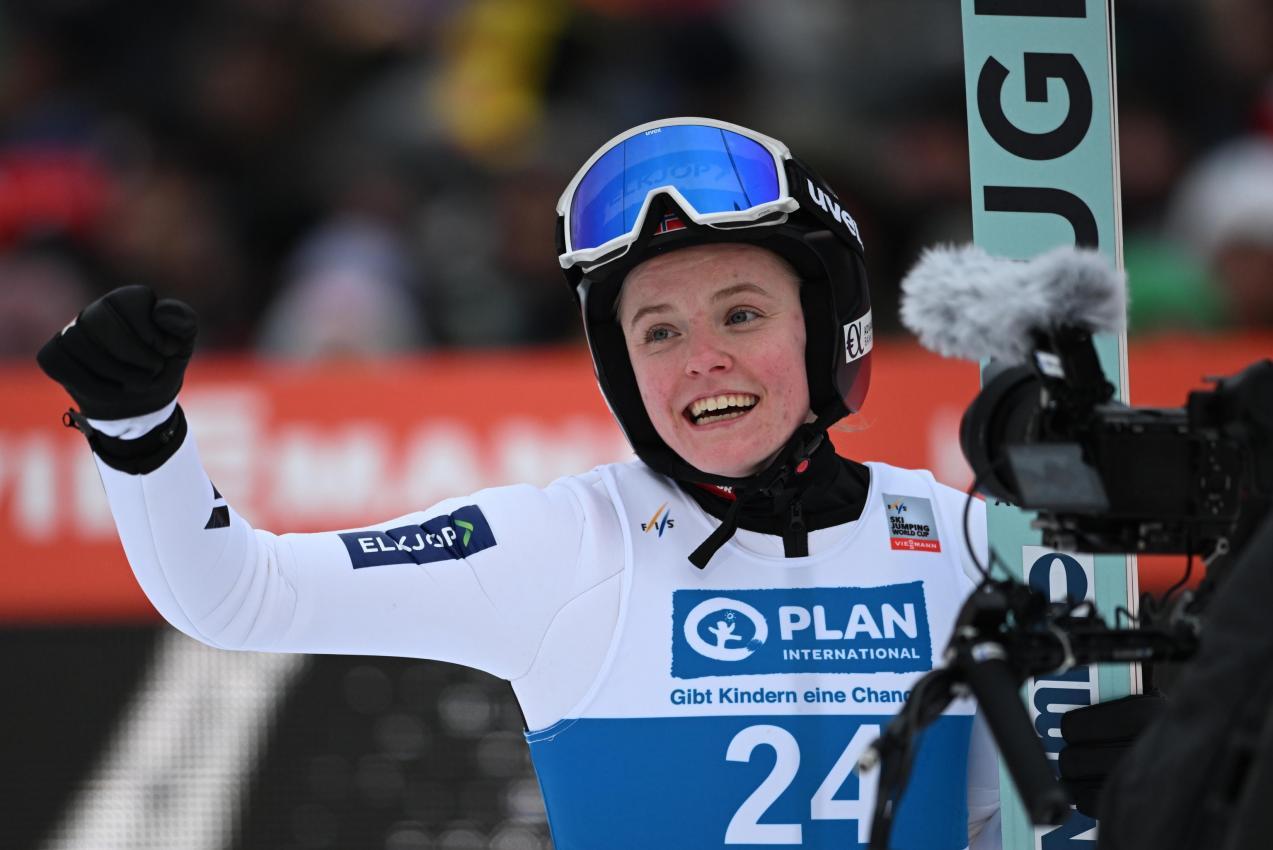 Kvandal jubelte in Willingen. © ANSA / FABIAN STRAUCH