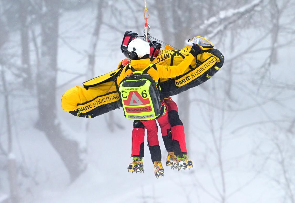 Magdalena Egger a dû être héliportée. © ANSA / CHRISTIAN BRUNA