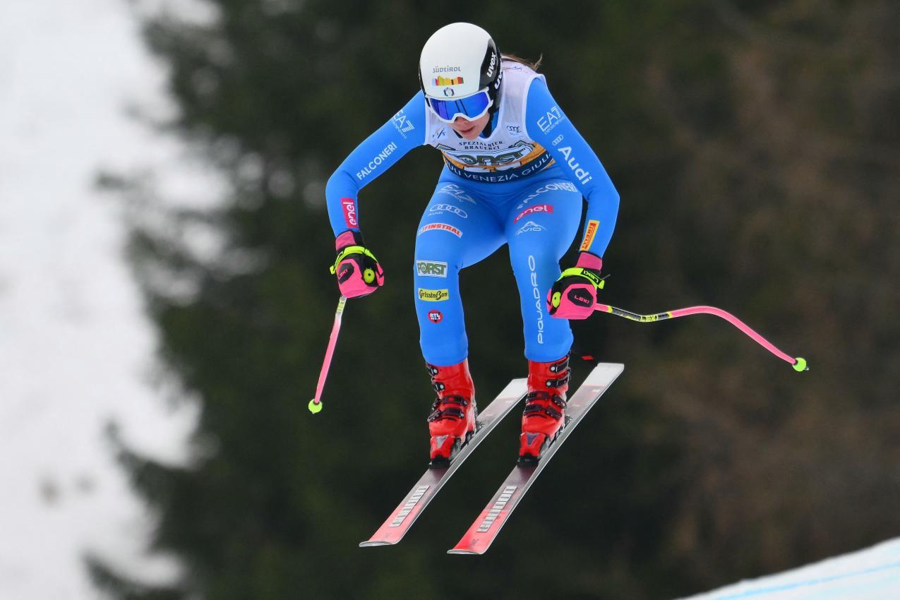 Nadia Delago überzeugte mit Platz zehn. © APA/afp / MARCO BERTORELLO