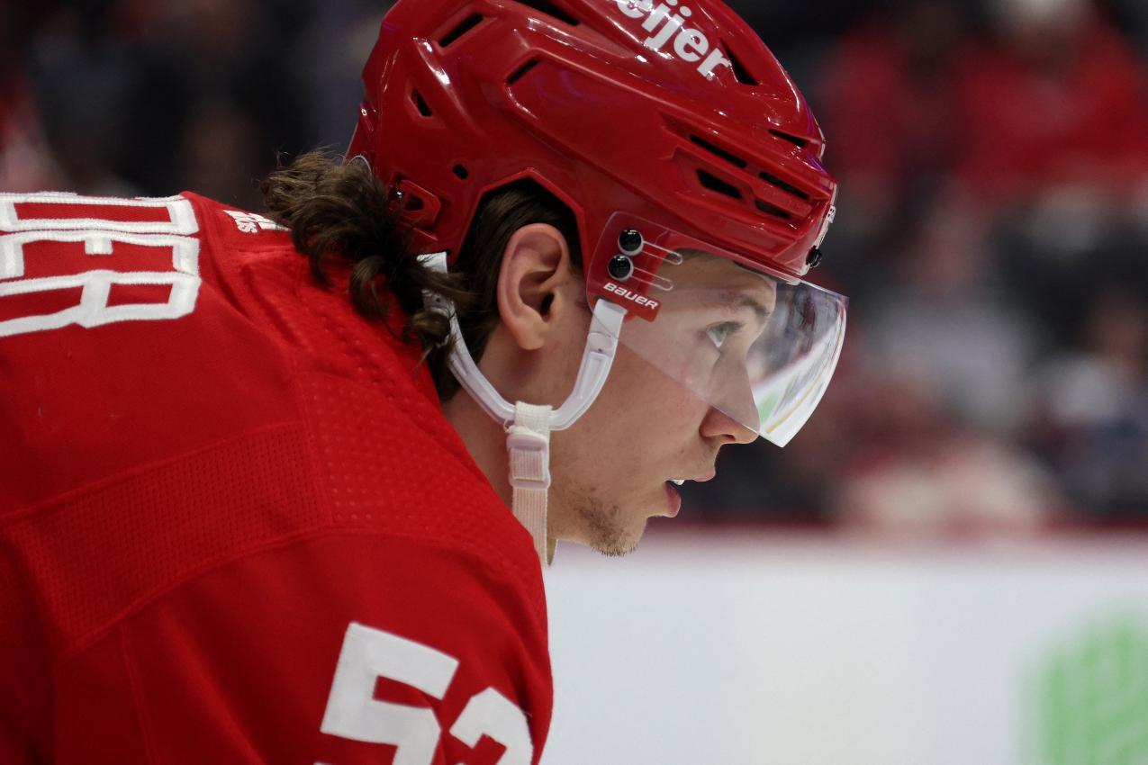 Moritz Seider, vedette de la LNH. © GETTY IMAGES NORTH AMERICA / GREGORY SHAMUS