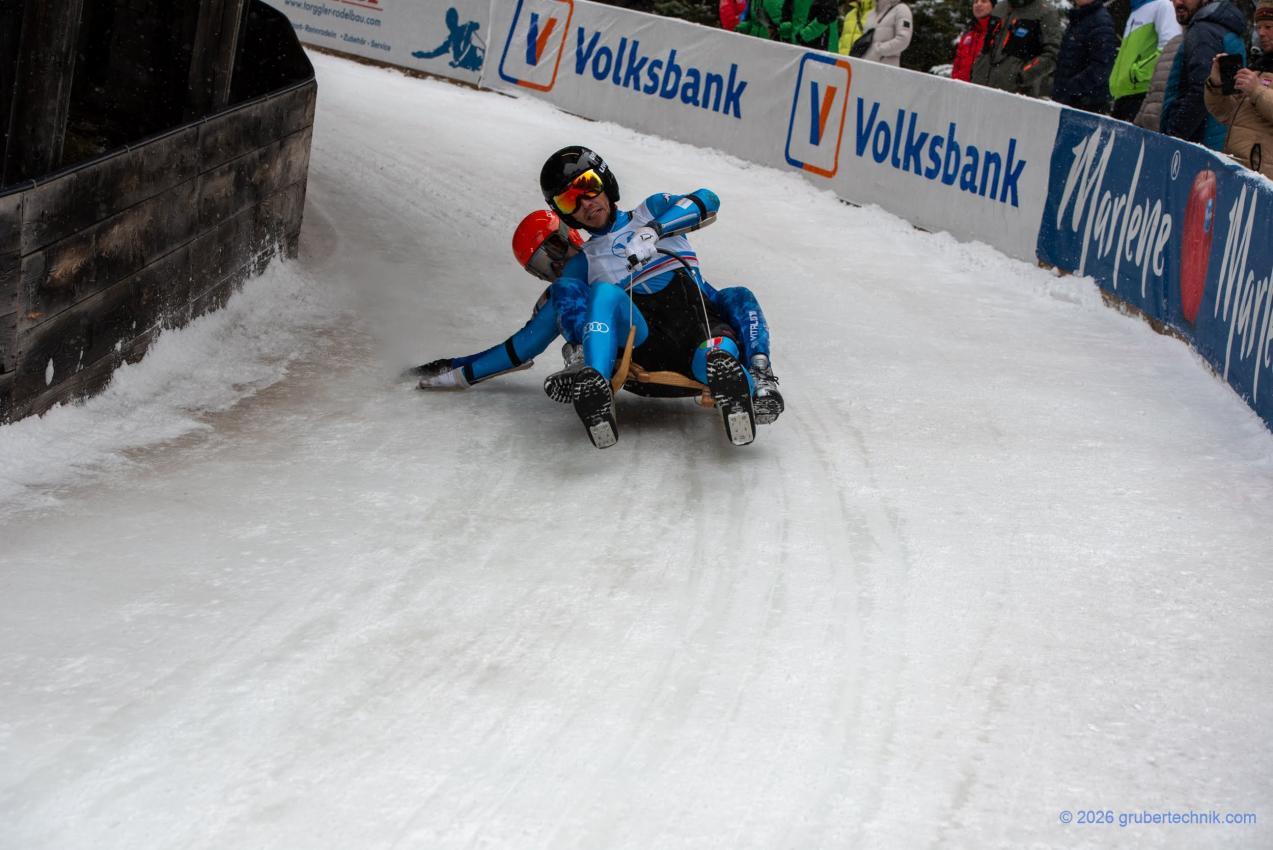 Patrick Lambacher und Simon Schwienbacher siegten im Doppel. © Grubertechnik