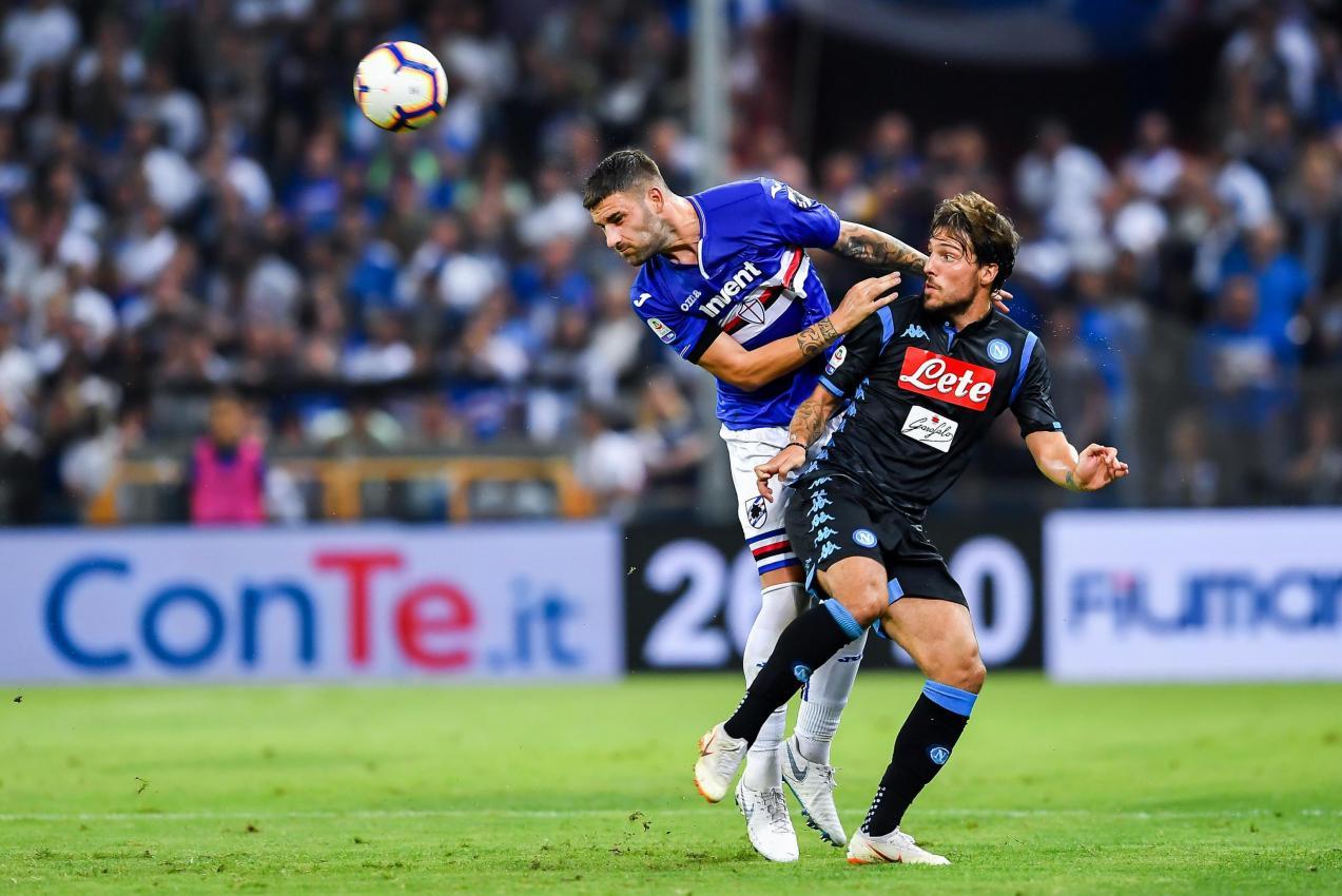 Simone Verdi (right) in the Napoli jersey. © ANSA / SIMONE ARVEDA