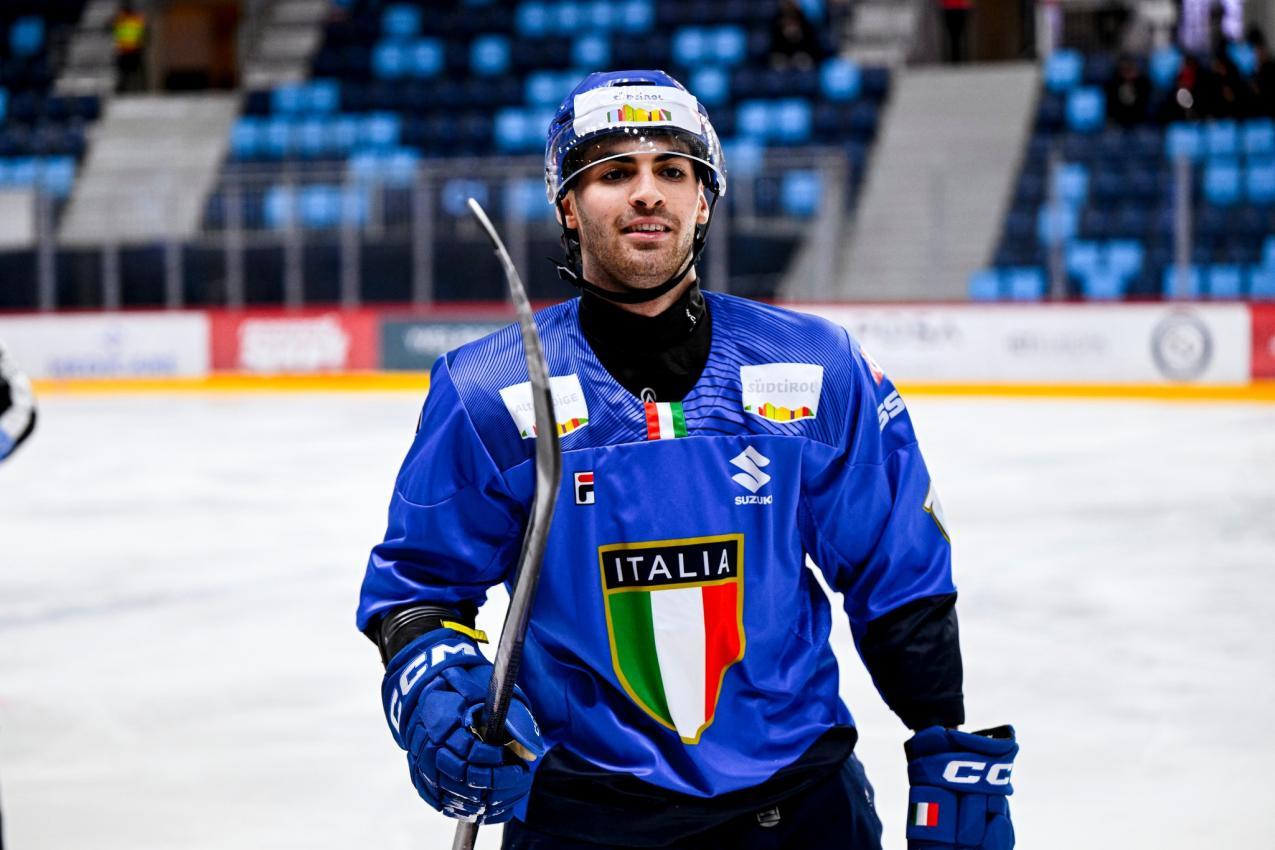 Tommaso De Luca, Stürmer des HC Ambrì-Piotta. © Italia Hockey