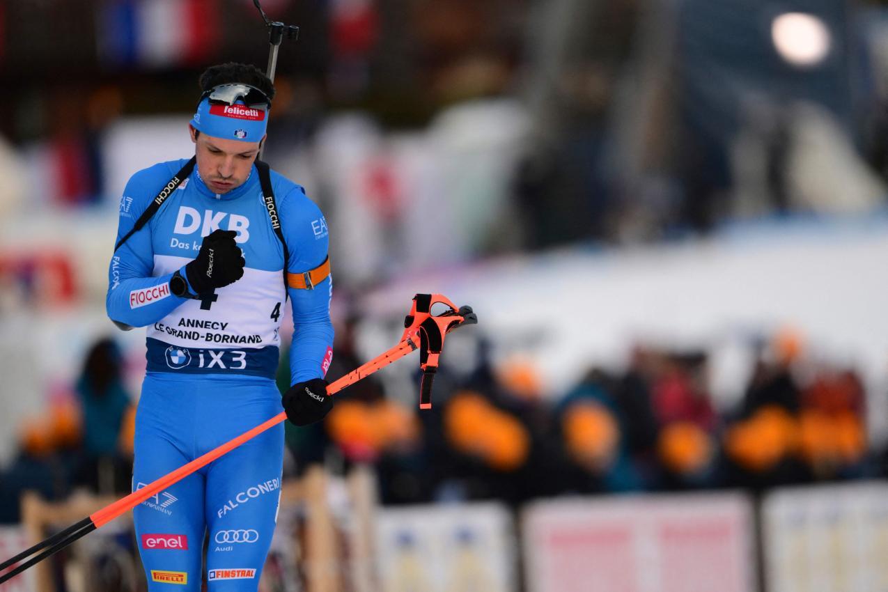 Tommaso Giacomel kämpft um den Gesamtweltcup. © APA/afp / OLIVIER CHASSIGNOLE