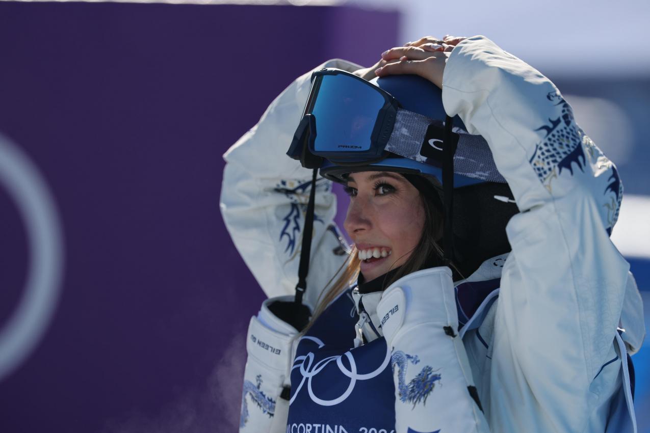 Ailing Eileen Gu hat im zweiten Lauf gezaubert. © ANSA / SERGEI ILNITSKY