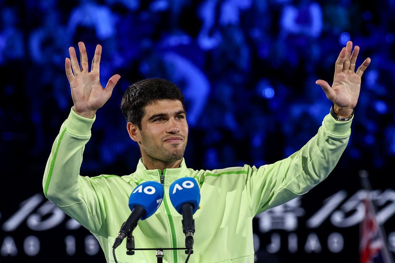Alcaraz hat nun sieben Grand-Slam-Titel gesammelt. © APA/afp / IZHAR KHAN