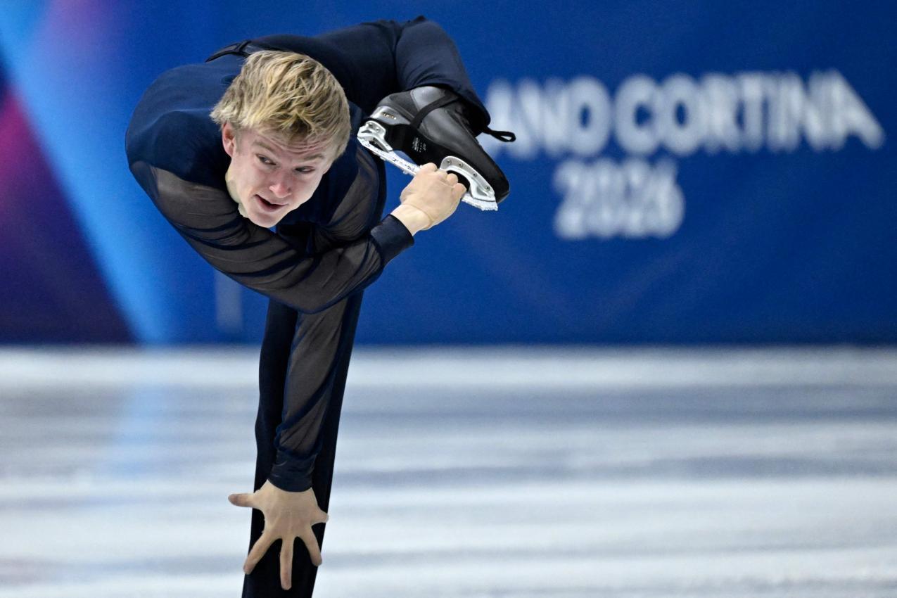 Daniel Grassl patzte in der Kür. © APA/afp / WANG ZHAO