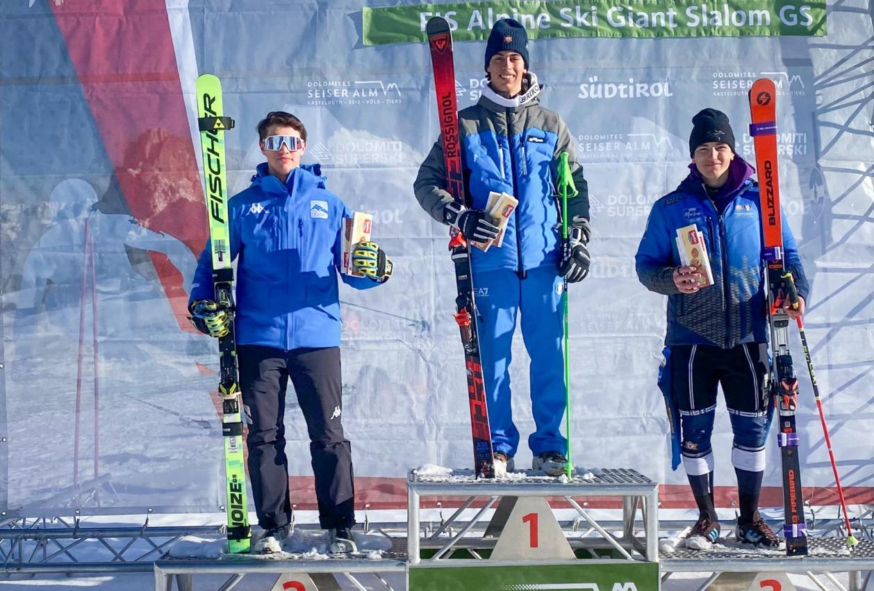 David Castlunger (Mitte) gewann auf der Seiser Alm.