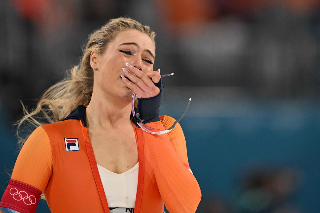 Die neue Olympiasiegerin: Jutta Leerdam © APA/afp / DANIEL MUNOZ