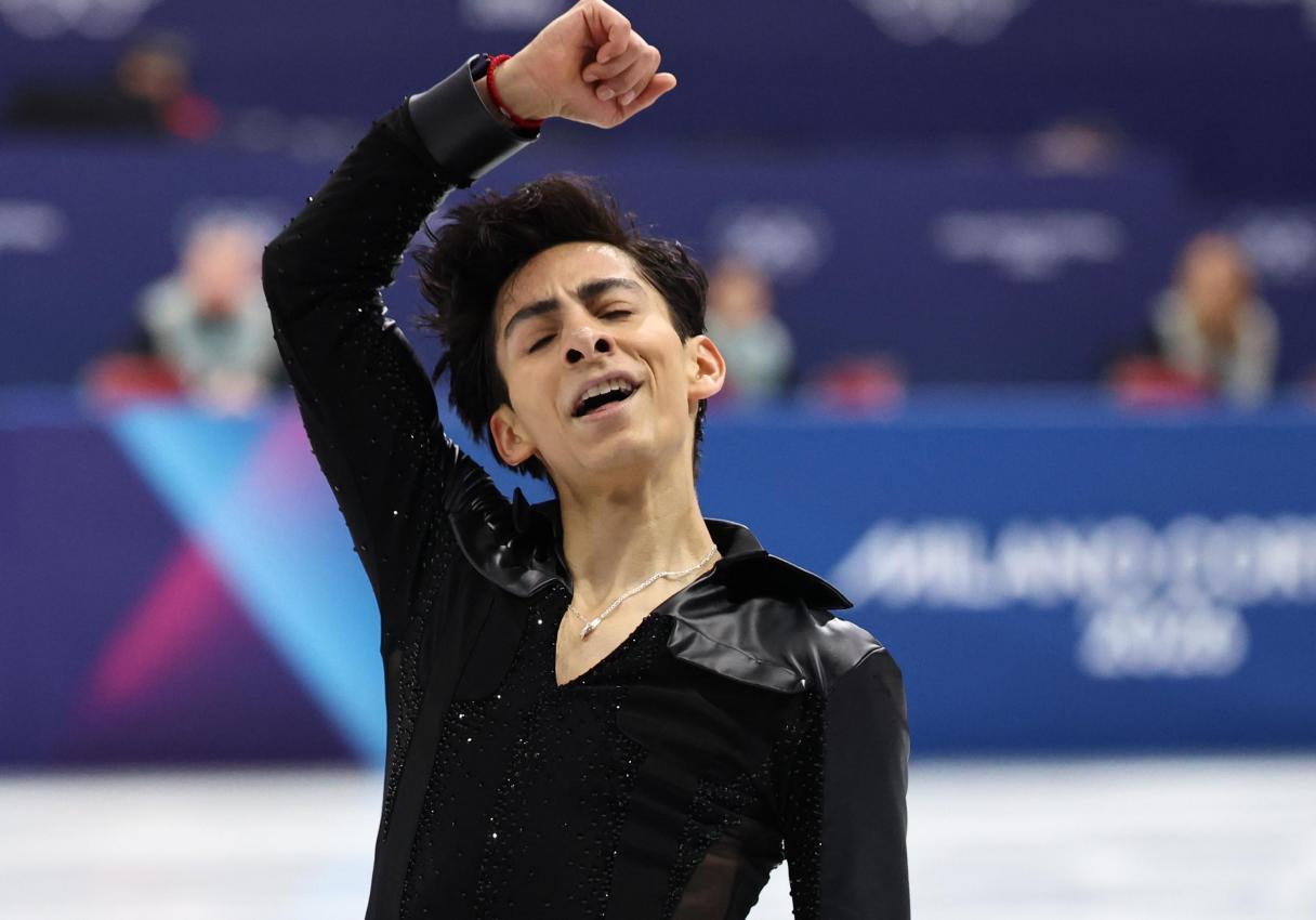 Donovan Carrillo: Ein Eiskunstläufer aus Mexiko. © ANSA / NEIL HALL