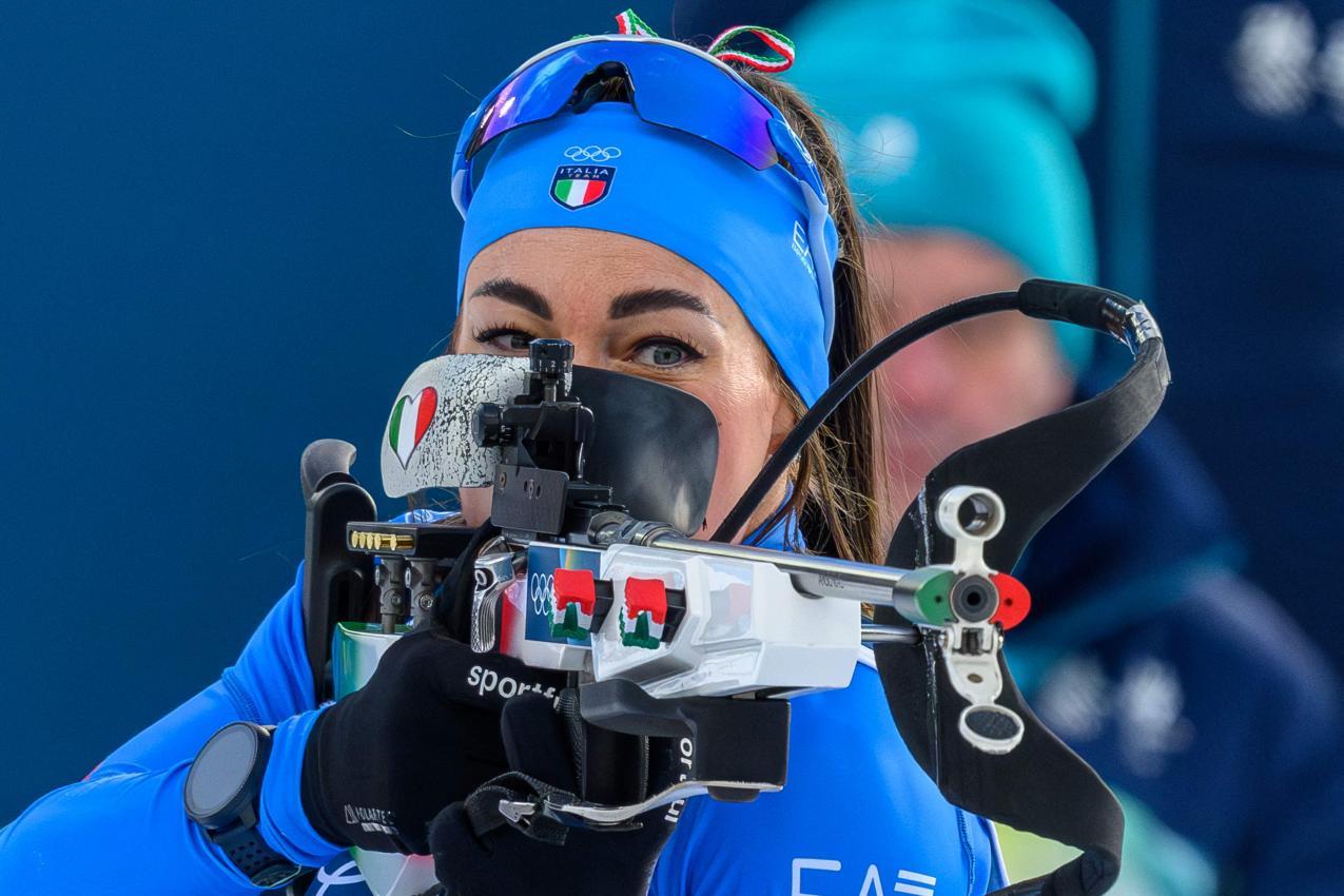 Dorothea Wierer hat die Medaille im Visier. © APA/afp / FRANCOIS-XAVIER MARIT
