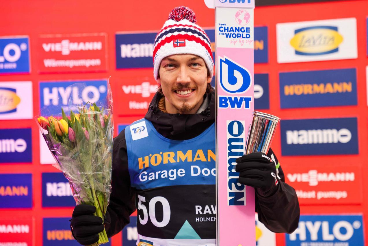 Johann Andre Forfang ist ein Top-Skispringer aus Norwegen. © APA/afp / GEIR OLSEN