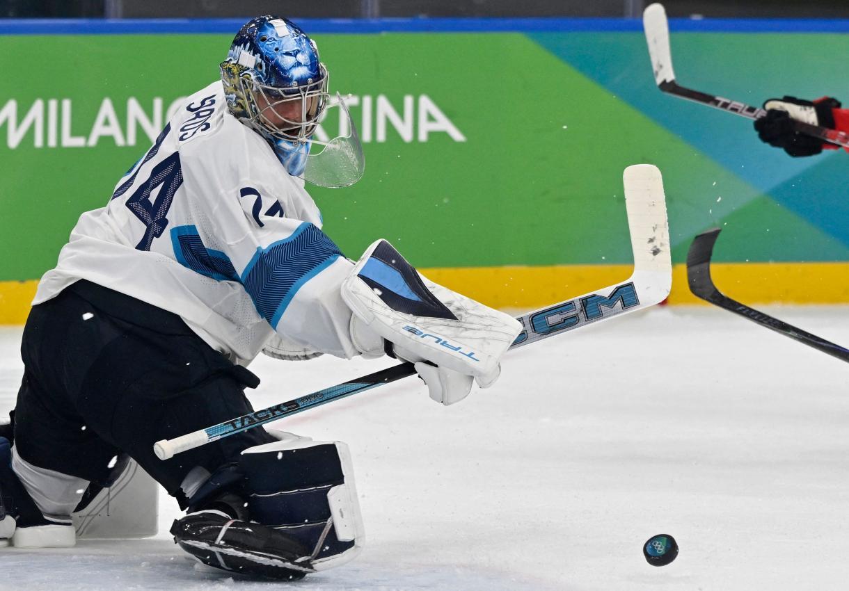 Juuse Saros war bedient. © APA/afp / ALEXANDER NEMENOV