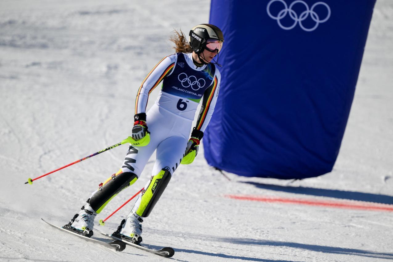 Lena Dürr fädelte im Finale beim ersten Tor ein. © APA/afp / MARCO BERTORELLO