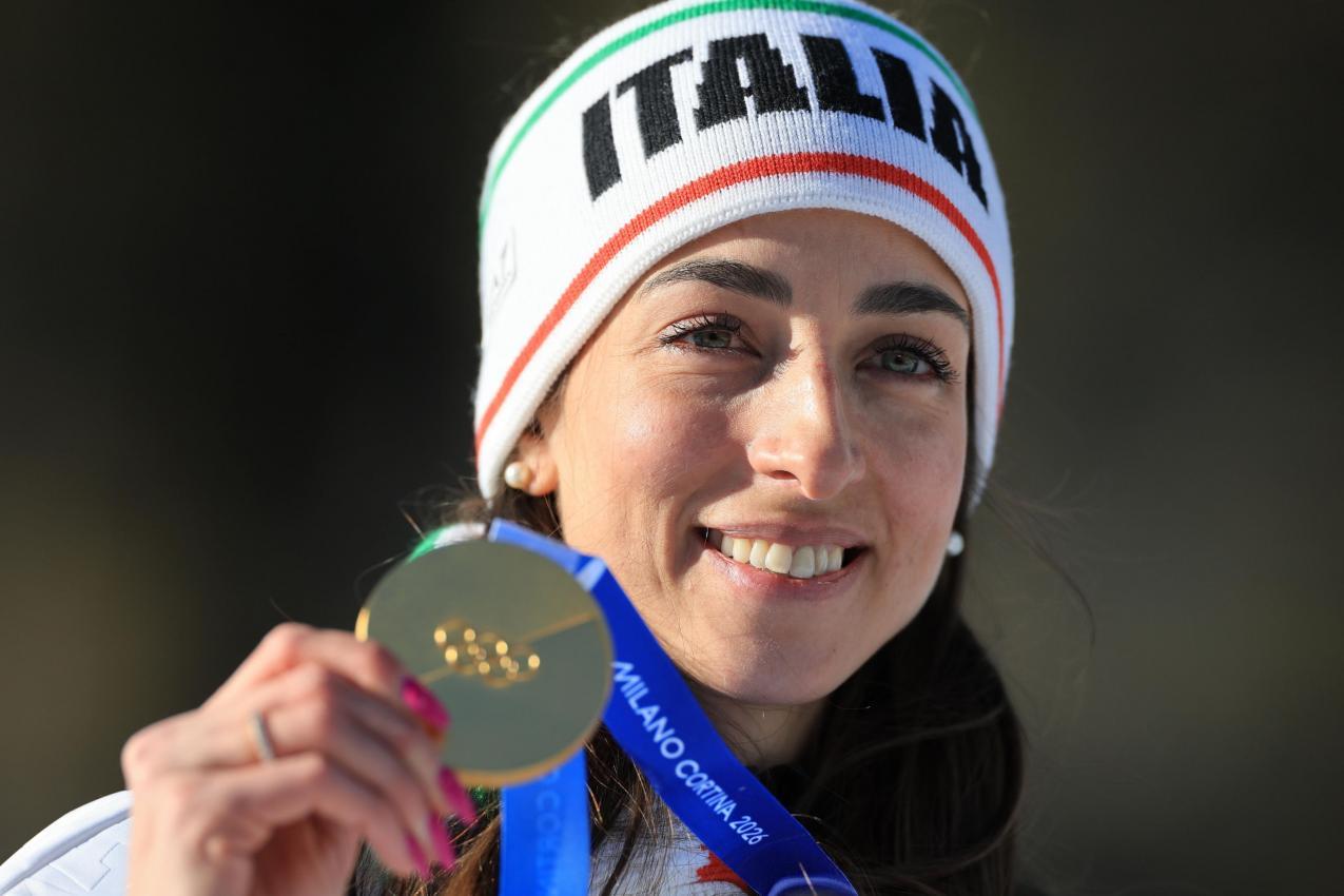 Lisa Vittozzi gewann am Sonntag Olympia-Gold im Verfolgungsrennen. © ANSA / PIERRE TEYSSOT