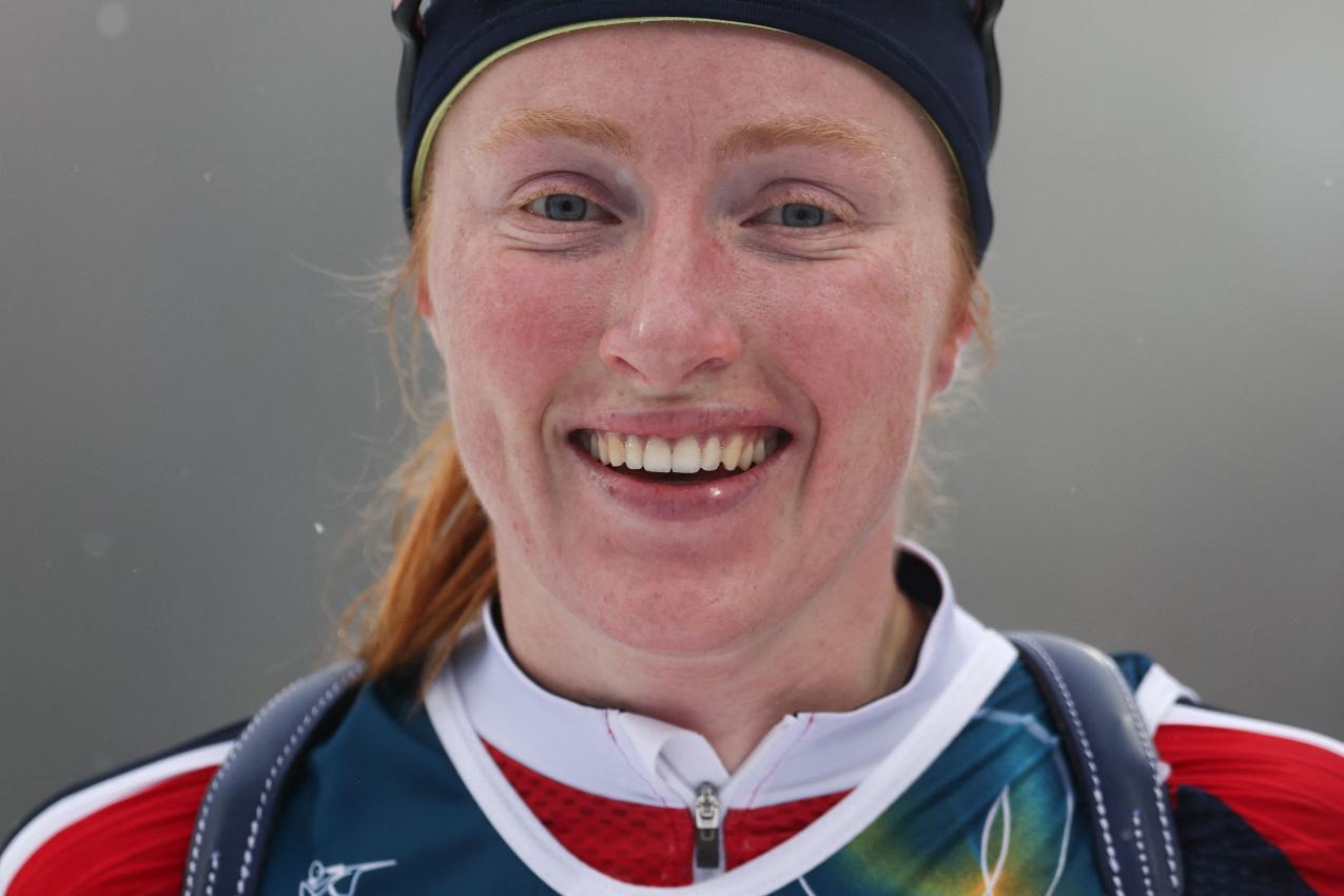 Maren Kirkeeide ist die neue Sprint-Olympiasiegerin © APA/afp / FRANCK FIFE