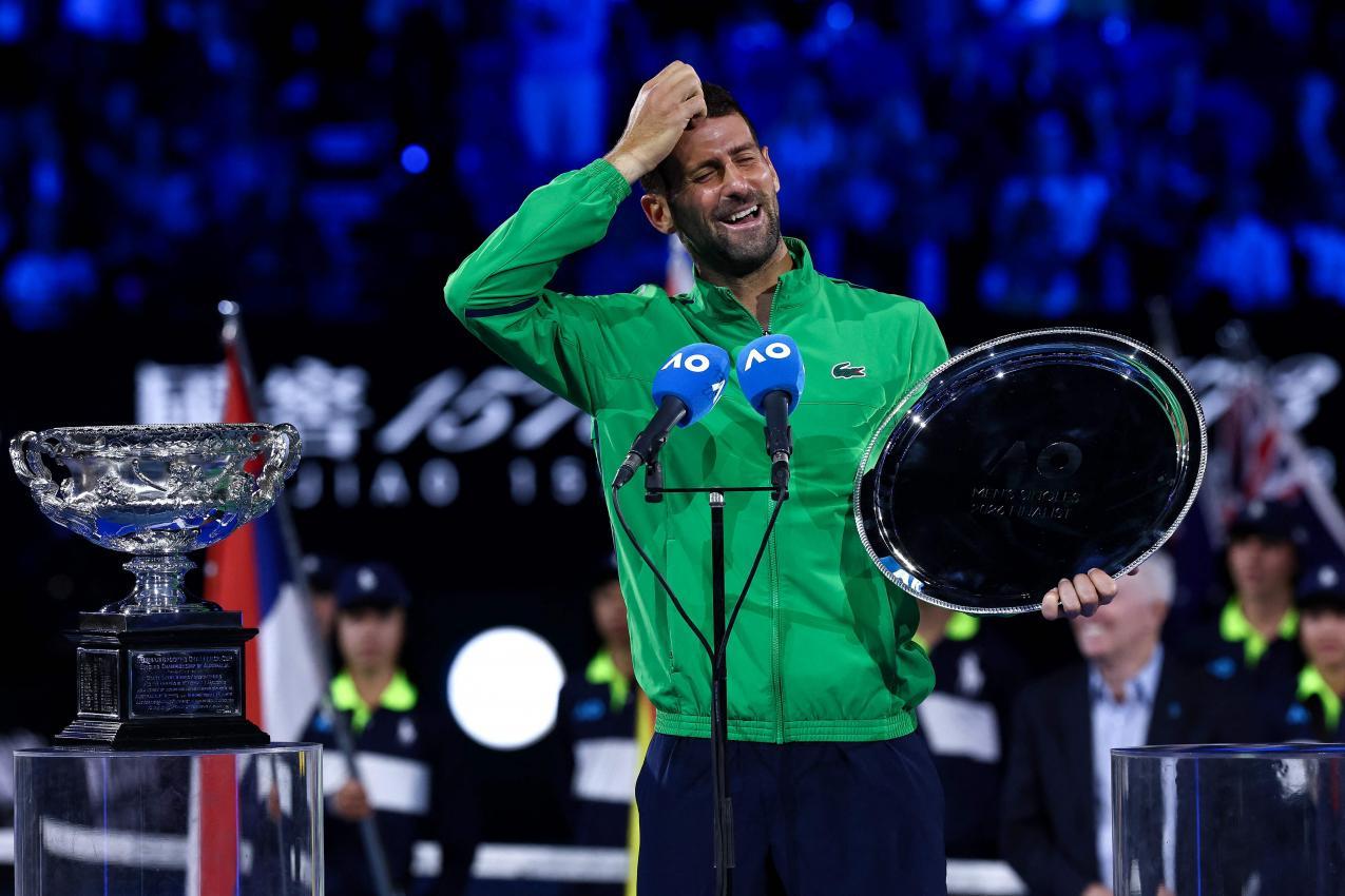 Novak Djokovic blieb der 25. Titel verwehrt. © APA/afp / IZHAR KHAN