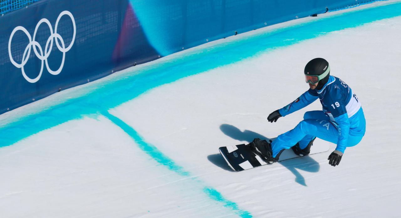 Omar Visintin participe à l'épreuve de double mixte. © ANSA / ALEX PLAVEVSKI