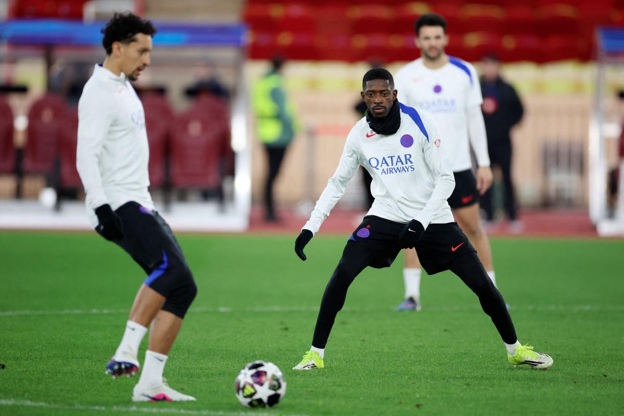 Ousmane Dembele (rechts) will den CL-Titel verteidigen. © APA/afp / VALERY HACHE