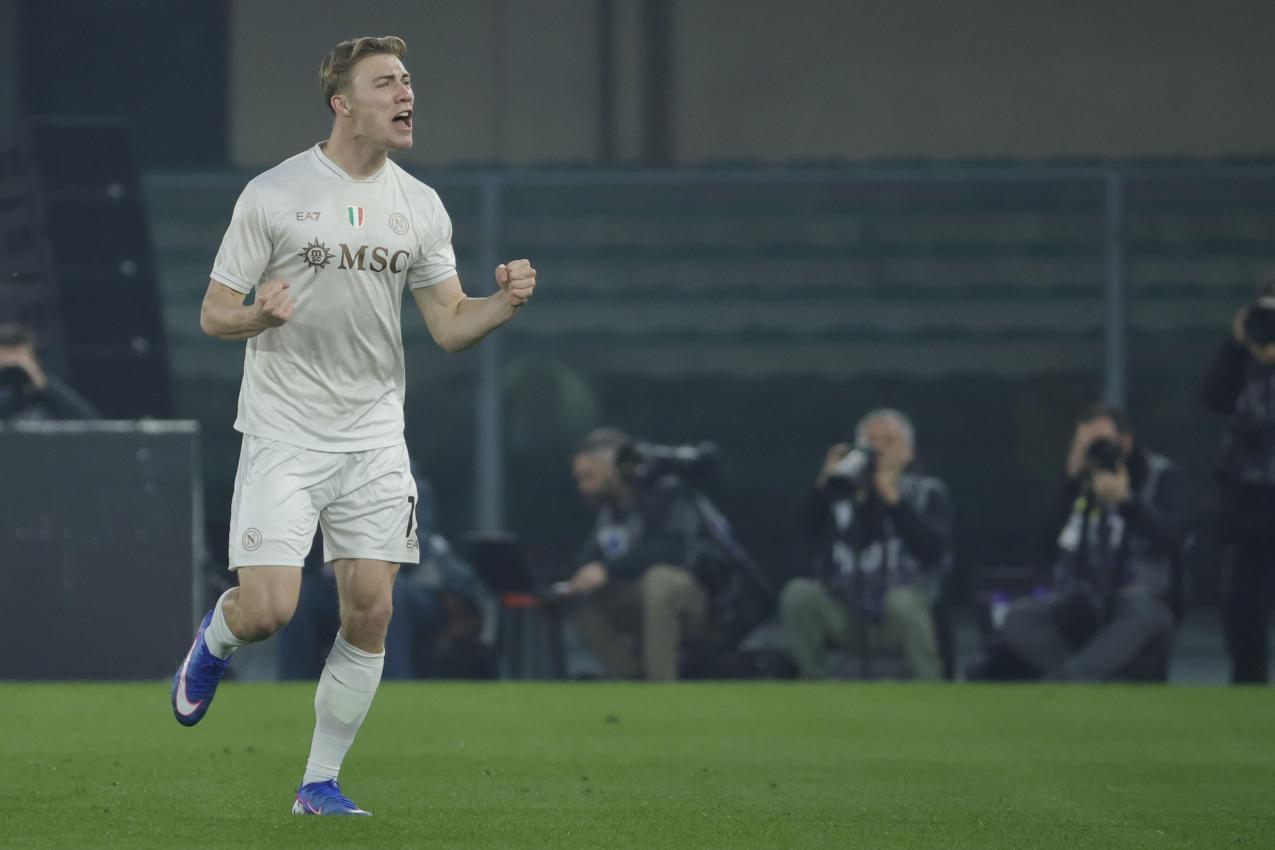 Rasmus Hojlund brachte Napoli früh in Führung. © ANSA / Emanuele Pennacchio