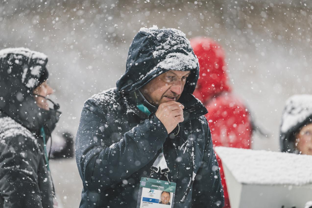 Sandro Pertile verteigte den Abbruch. © APA / EXPA/ JFK