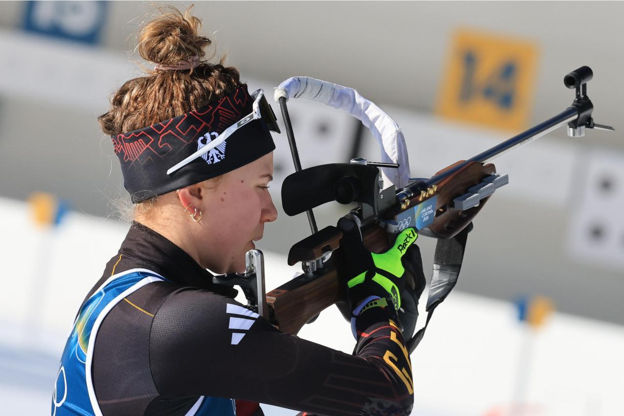 Selina Grotian erlebt einen schwierigen Winter. © ANSA / PIERRE TEYSSOT