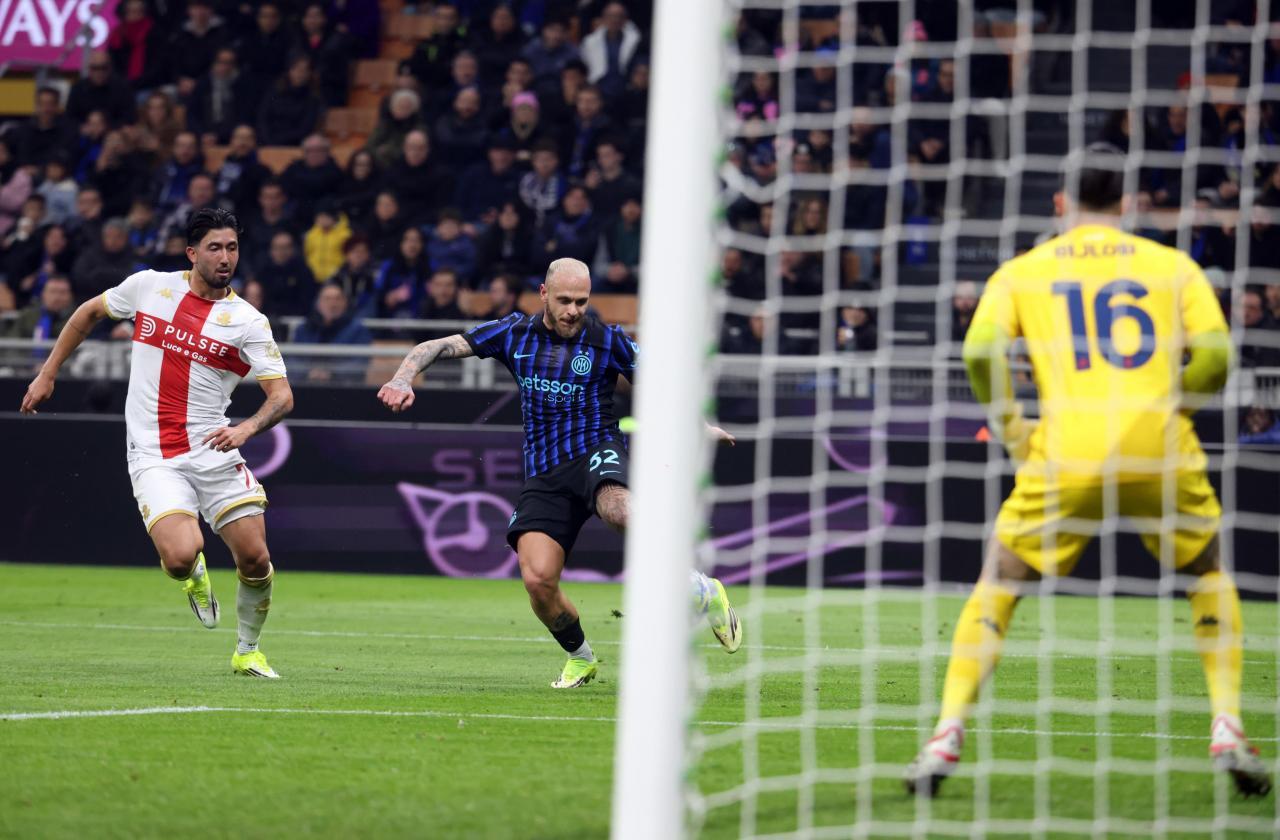 So erzielte Federico Dimarco das zwischenzeitliche 1:0 für Inter. © ANSA / MATTEO BAZZI