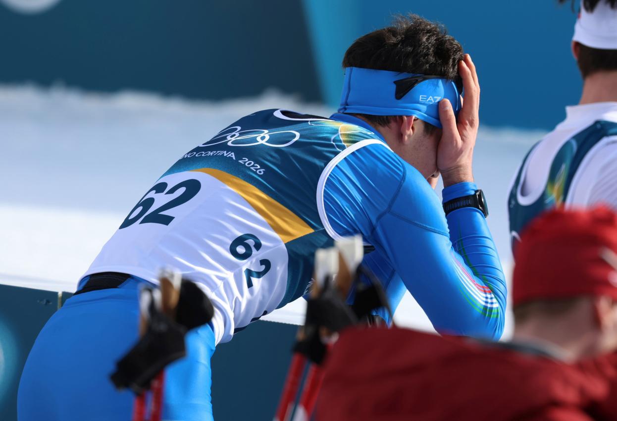 Tommaso Giacomel war völlig am Boden zerstört. © FELICE CALABRO' / Felice Calabro'