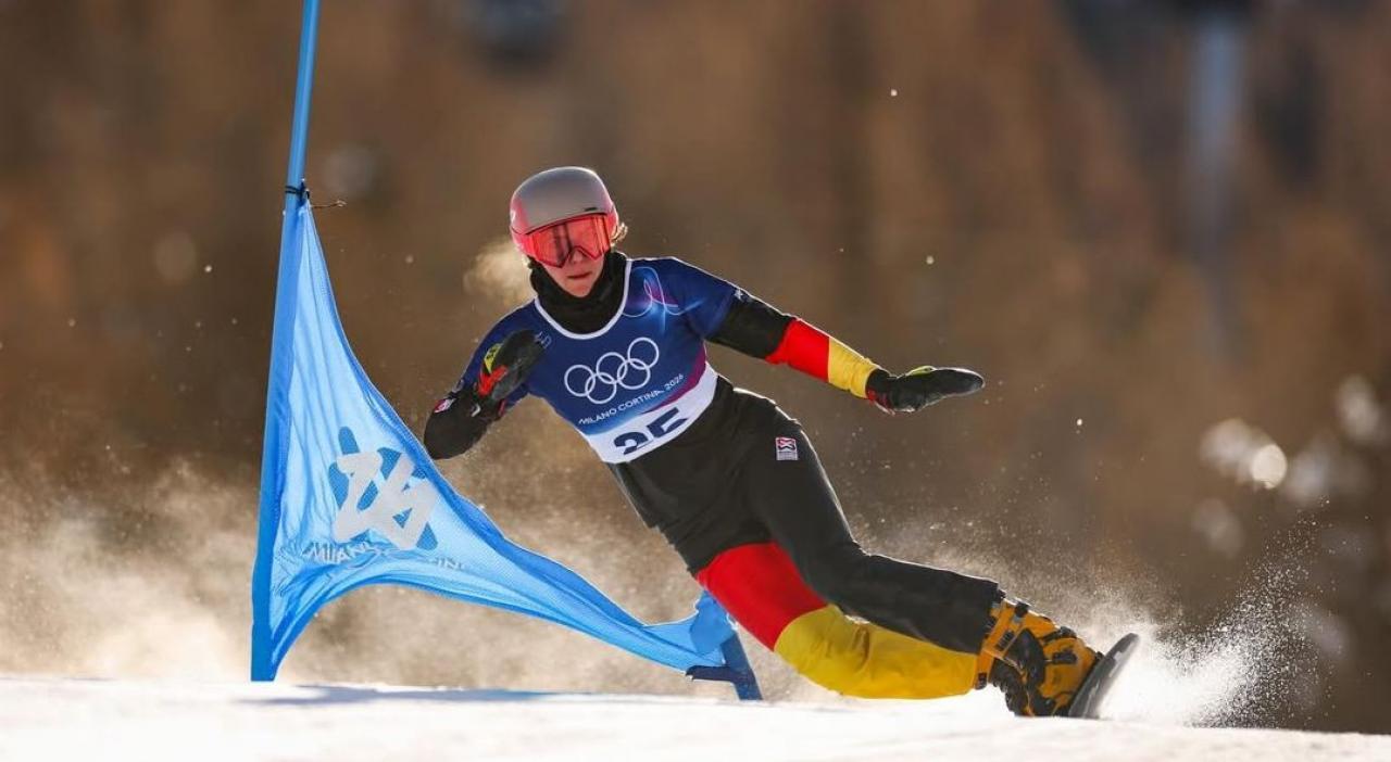 Cheyenne Loch bestritt Anfang Februar in Livigno ihren letzten Einsatz. © fissnowboardracing/teamdeutschland