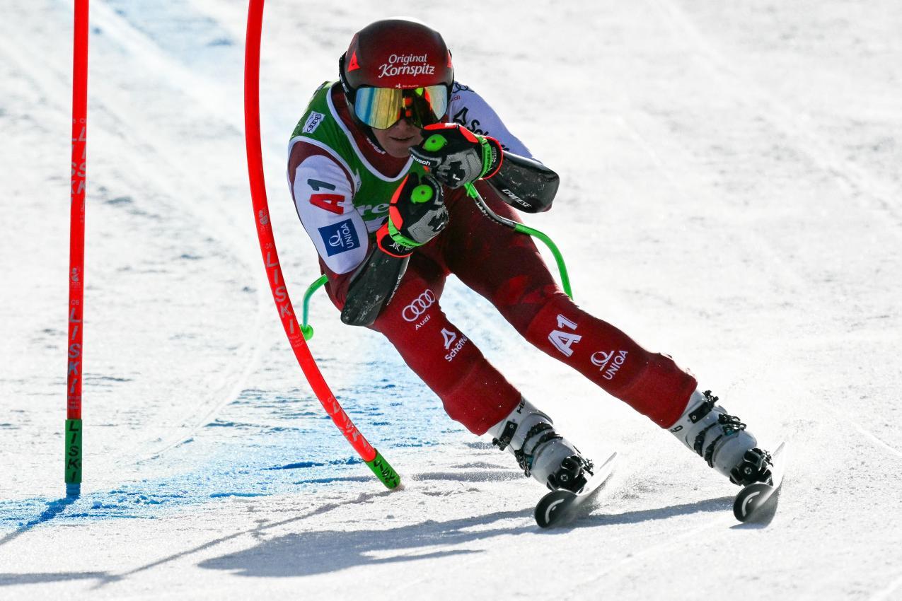 Cornelia Hütter und Co. stecken in einer Super-G-Krise. © APA/afp / LIONEL BONAVENTURE