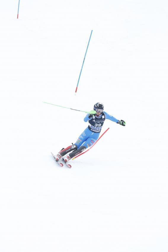 David Castlunger landete im Slalom auf Rang zehn. © Marius Gulliksrud