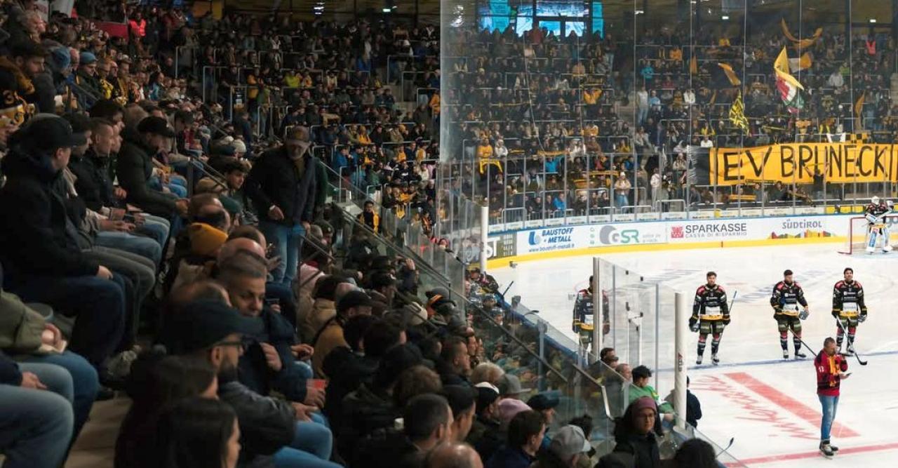 Die Brunecker Intercable Arena ist so gut besucht wie nie. © HCP