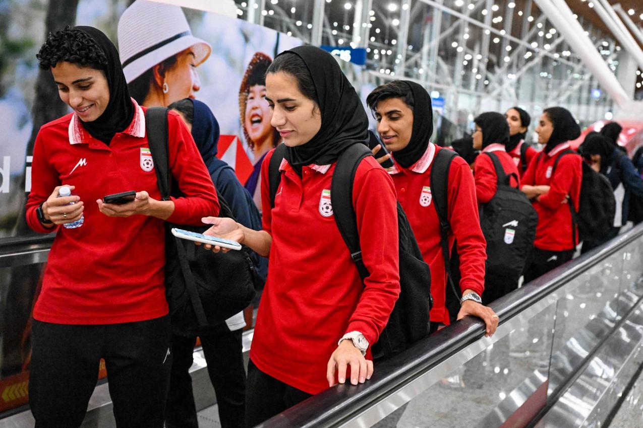 Die iranische Frauen-Nationalmannschaft stand zuletzt auch im Fokus. © APA/afp / MOHD RASFAN