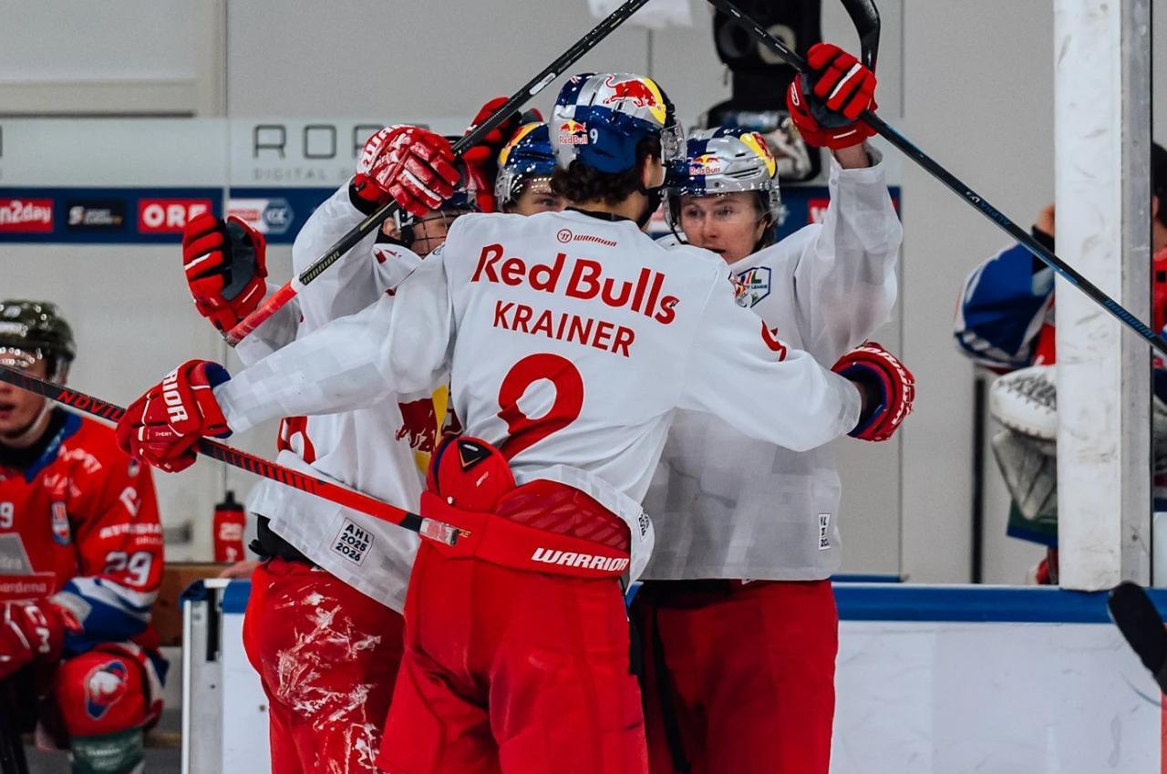 Die Red Bull Hockey Juniors haben den HC Gröden mit einer Packung nach Hause geschickt. © Red Bull Hockey Juniors