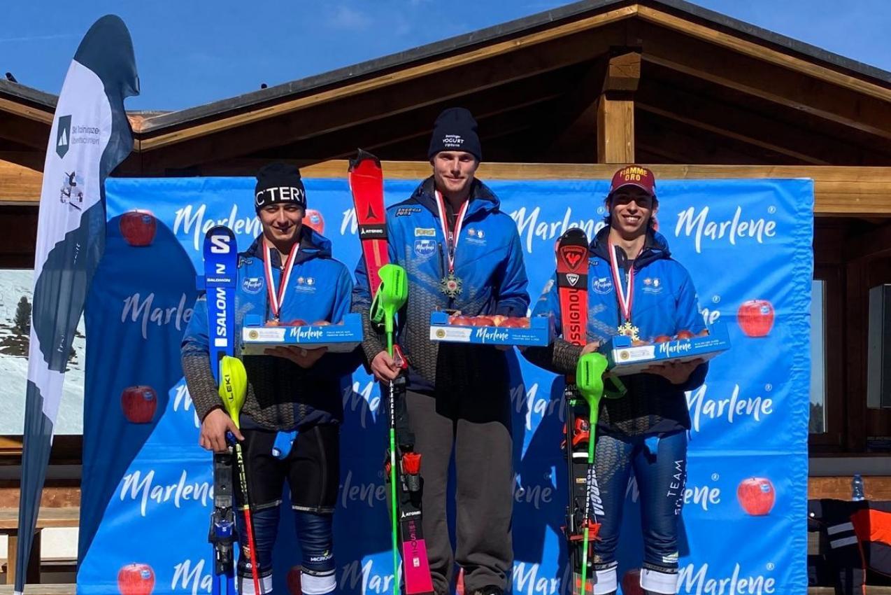 Die U21-Landesmeister, von links Clara, Sieder und Castlunger.