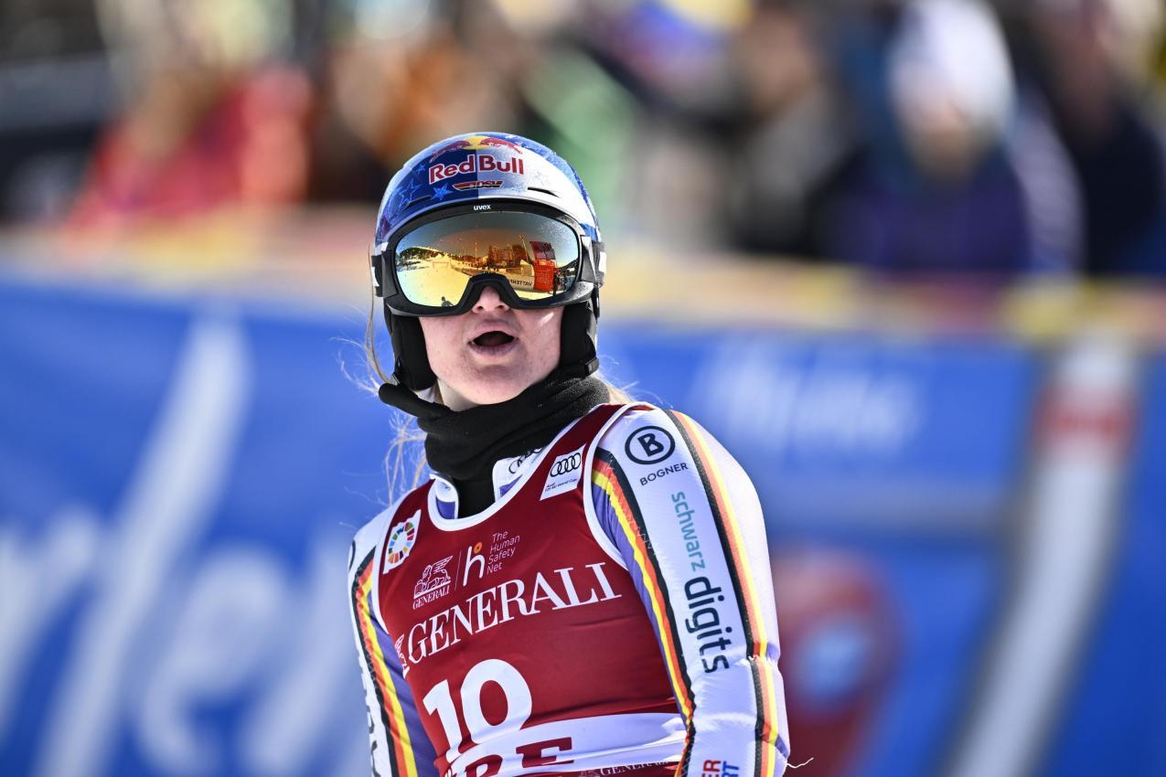 Emma Aicher kann Pirovano noch gefährlich werden. © ANSA / PONTUS LUNDAHL