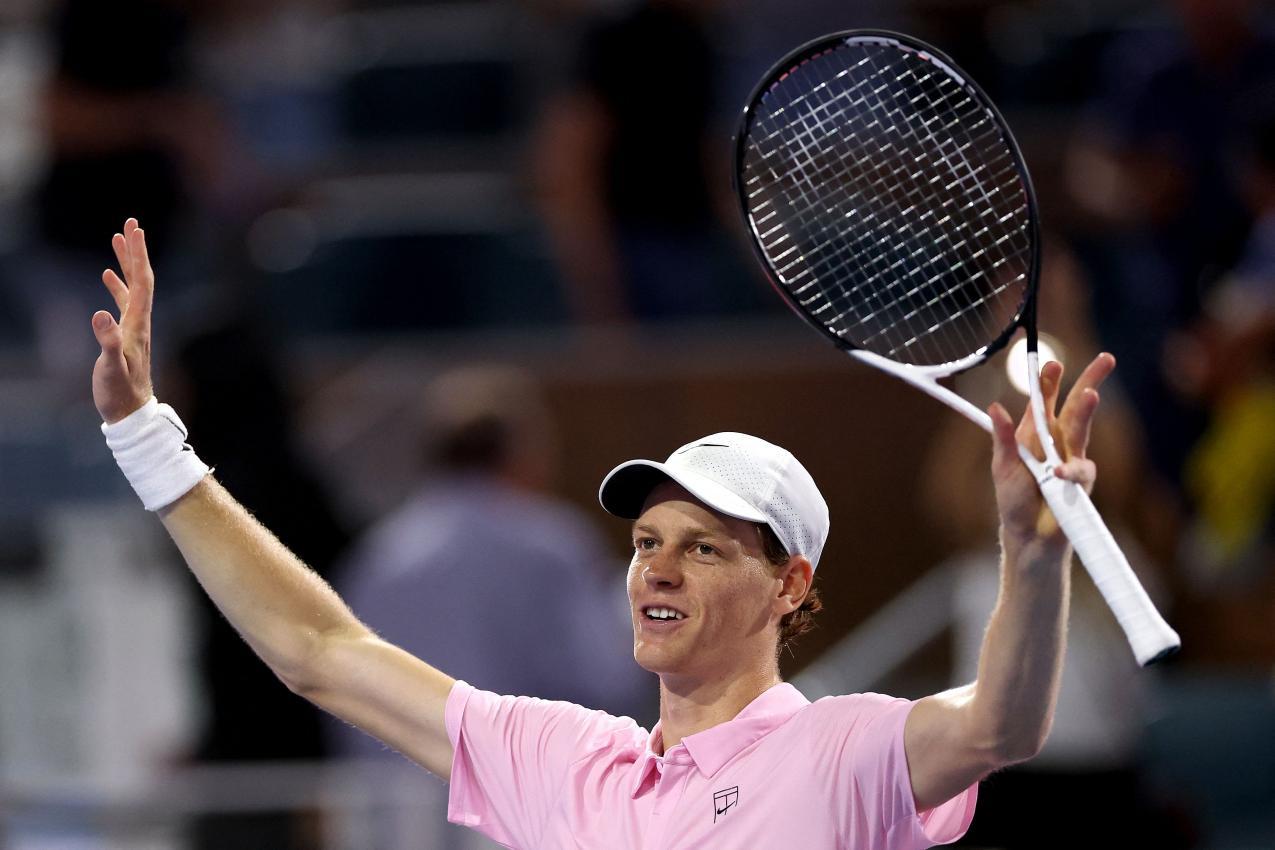 Jannik Sinner steht im Finale von Miami. © APA / MATTHEW STOCKMAN